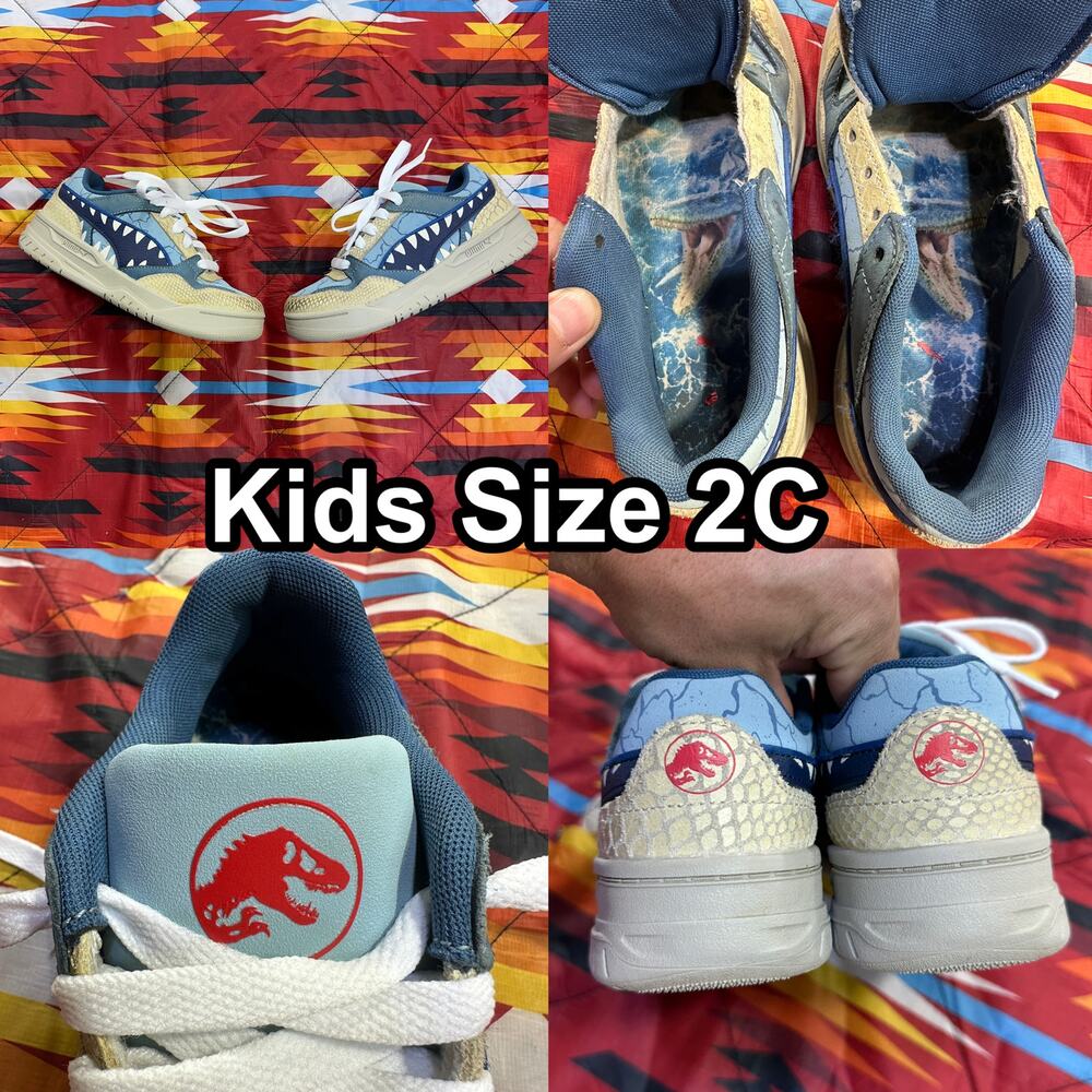 Puma x Jurassic World Rebound Sneakers Kids Size 2C 406014-01